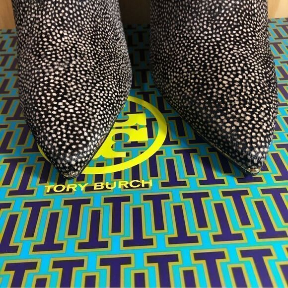 New Tory Burch Lila Knee High Spotted Calf Hair Boots Women’s Size 7 - Picture 5 of 11